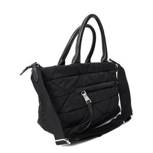Prada Padded Tote quilted Bag triangle black logo ReNylon bag